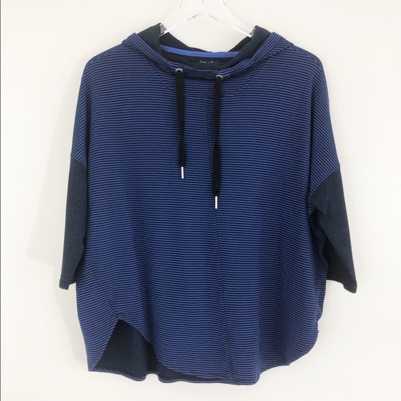 Calvin Klein | Striped Performance Drawstring Hood - Picture 2 of 6